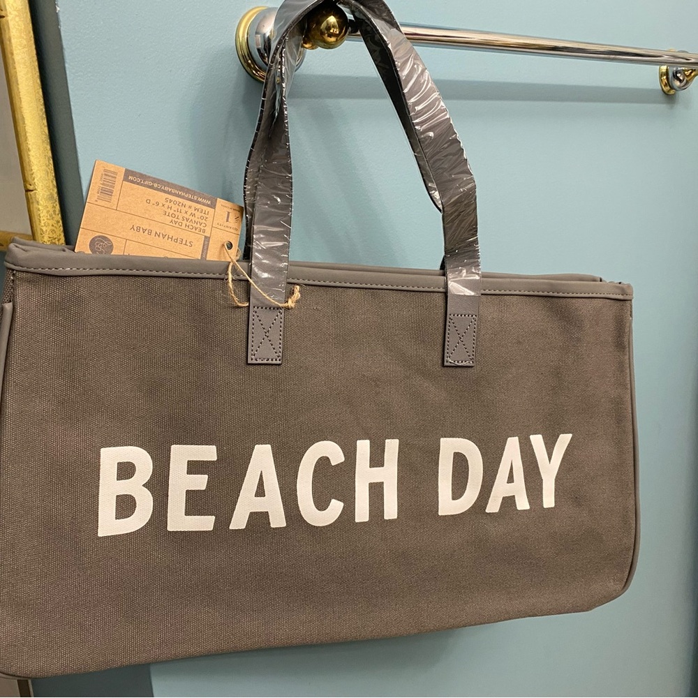 Beach Day Gray Tote Bag